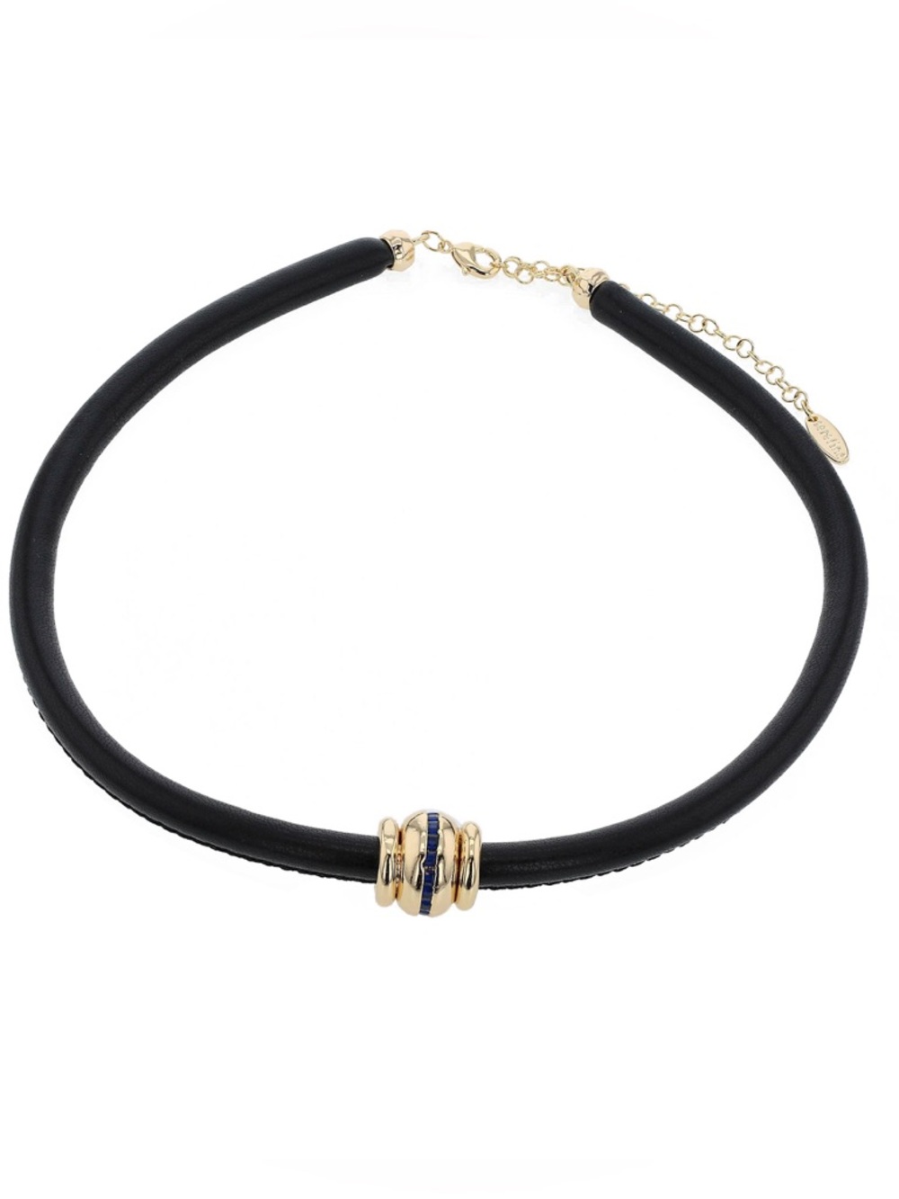 Serefina Faux Leather Black Cord Necklace NWT